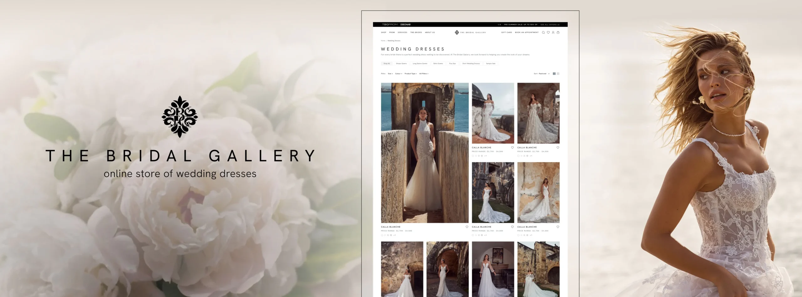 Bridal Gallery Shopify website development